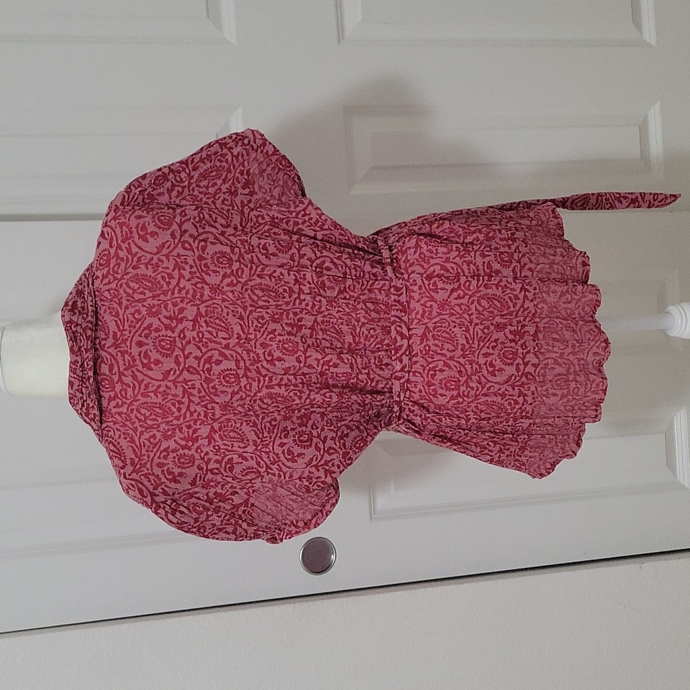 St. John's Bay Women's 1X Button up Top Blouse Shirt with Belt Red Light… - Picture 2 of 11